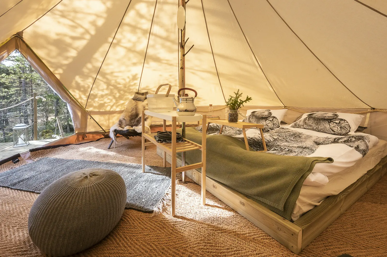 Boutique-Glamping im Inselwald auf der Kalliokumpu Eco Lodge
