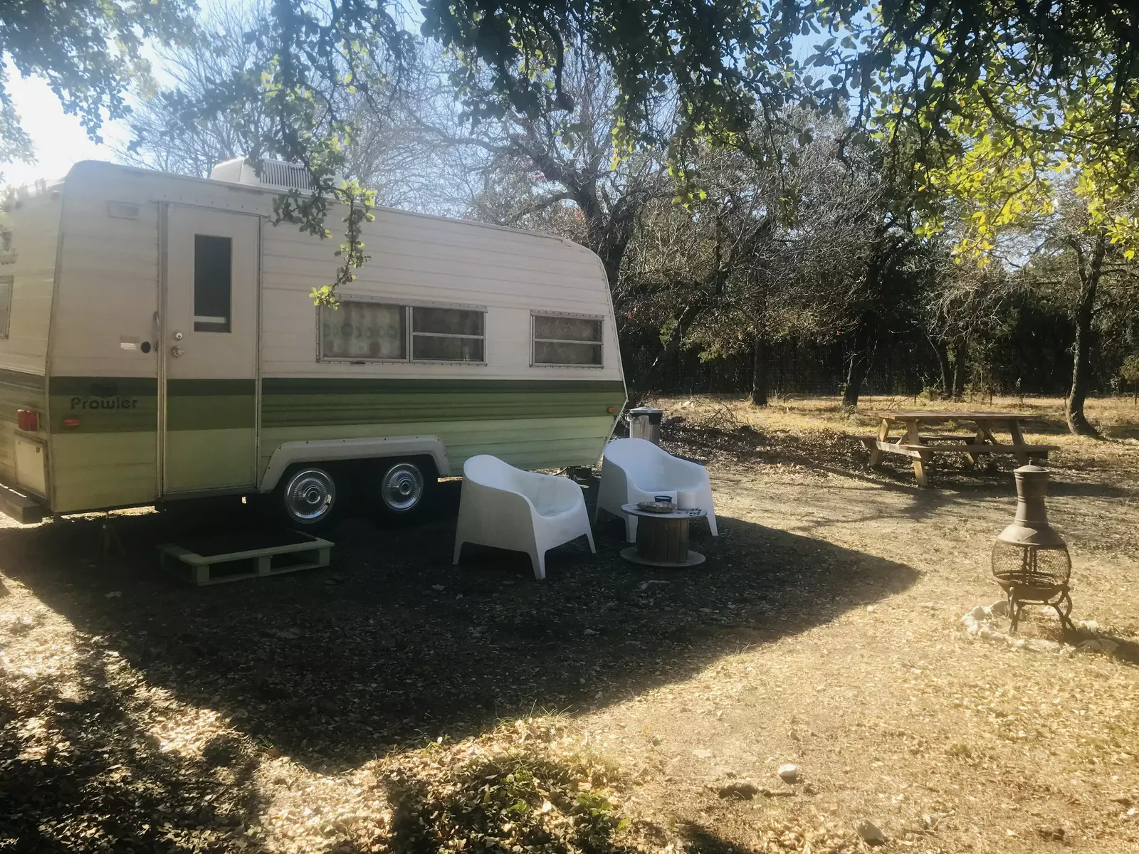 Convenience Camp w/Vintage Tiny Trailer
