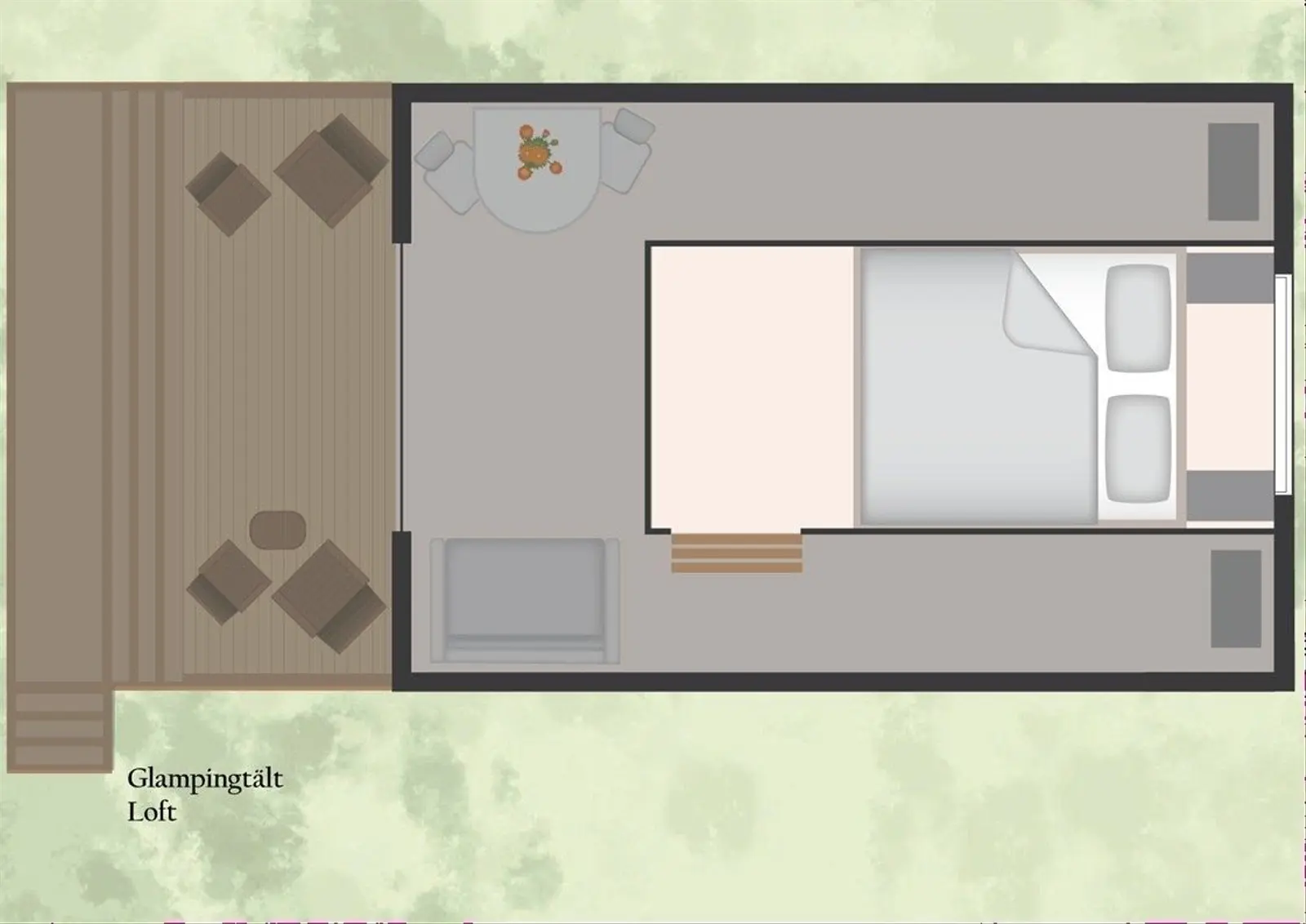 Glamping i Ljungskile – Glamping tent in beech forest