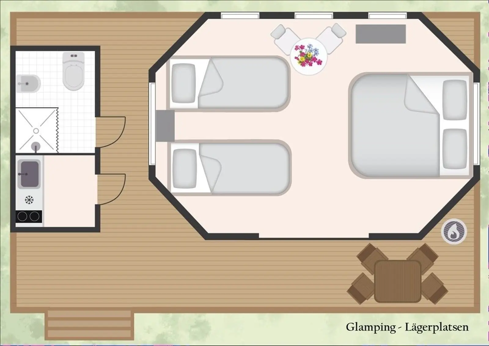 Glamping i Ljungskile – Harry Mac Fie trapper Camp