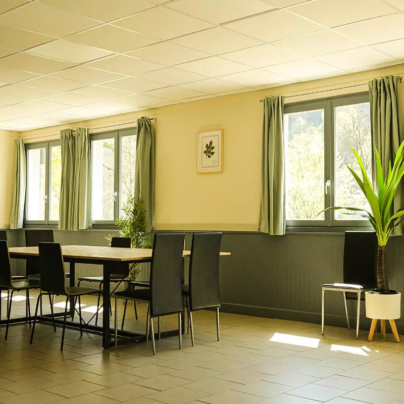 Gîte 9 personnes avec grande salle de réception.