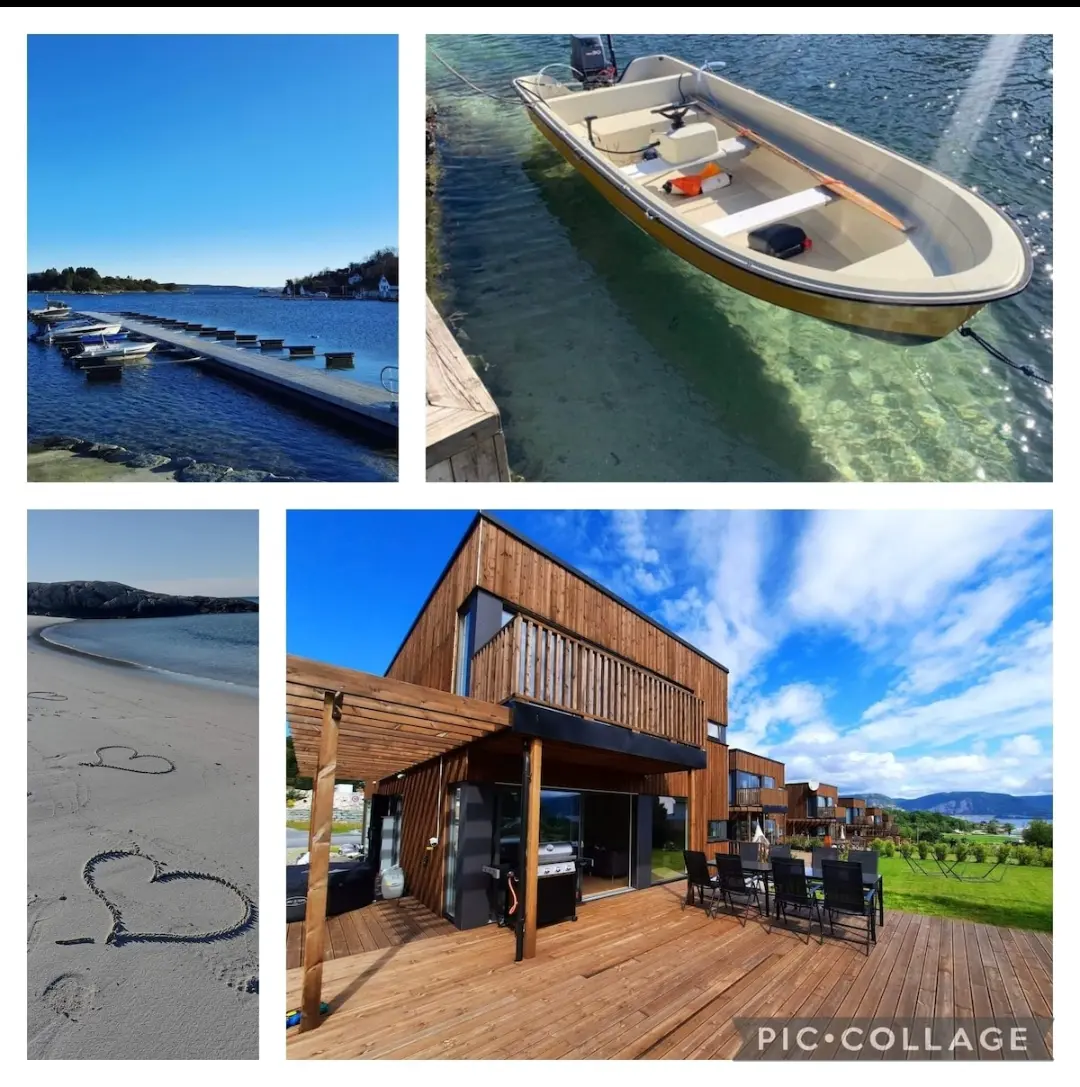 Ny "funkis" hytte v sjøen i Hervik, Tysvær, Spa og båtleie