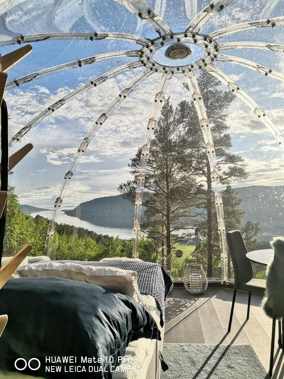 Glassigloo med panoramaut