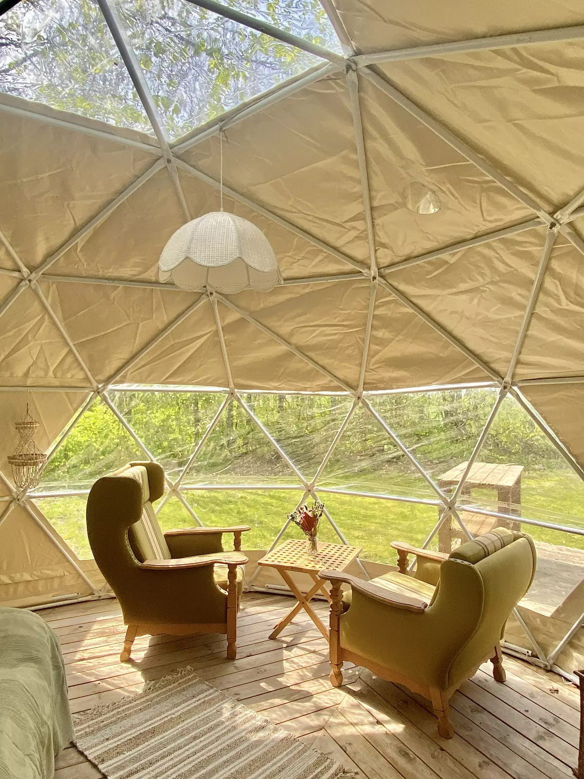 Overnat i kuppelteltet Hassel på landstedet Himmelly