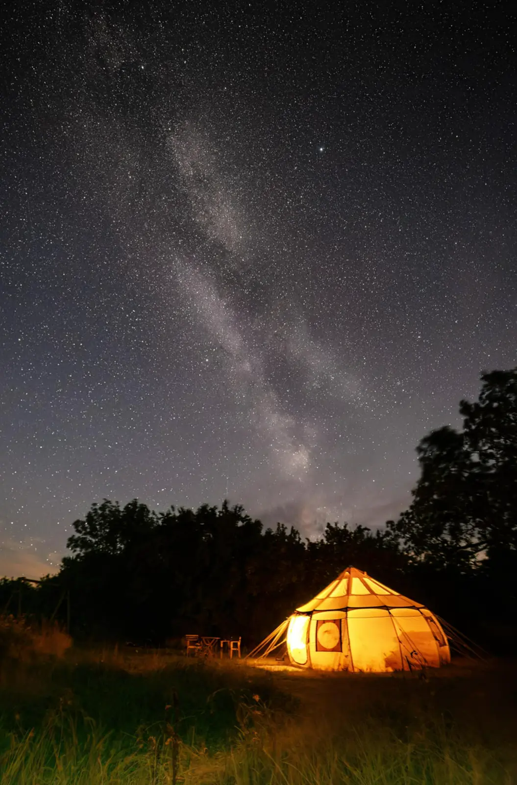 Hyggeligt canvas telt med stjerne kig 