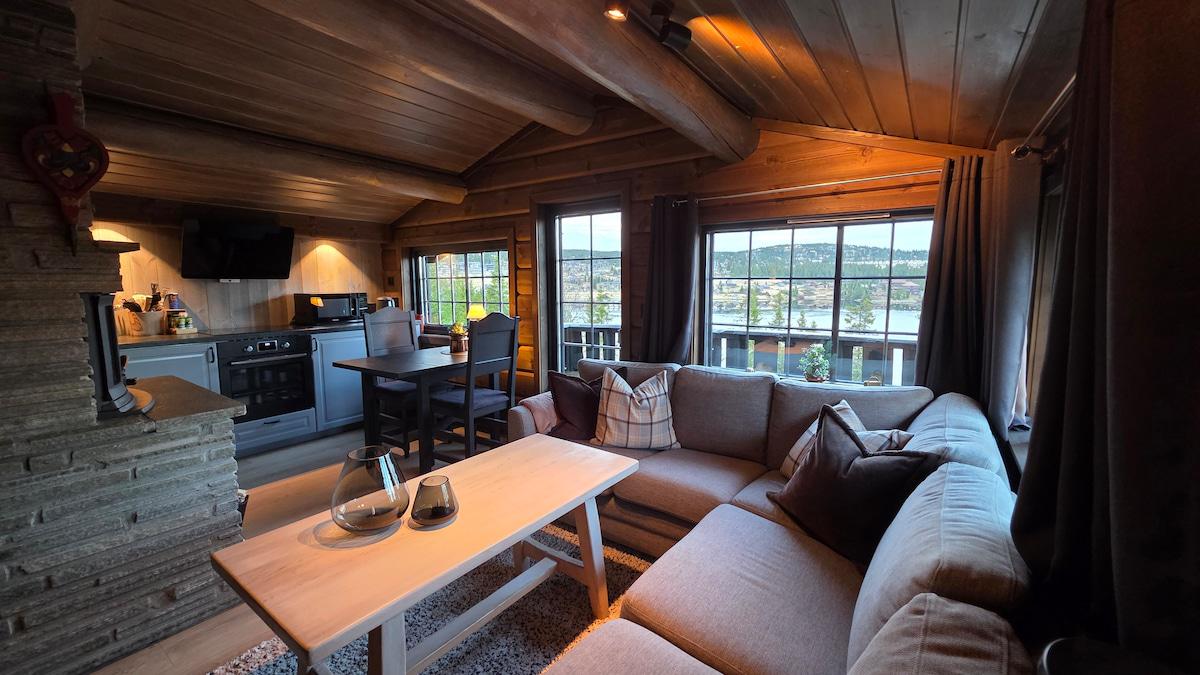 Cozy cabin with panoramic