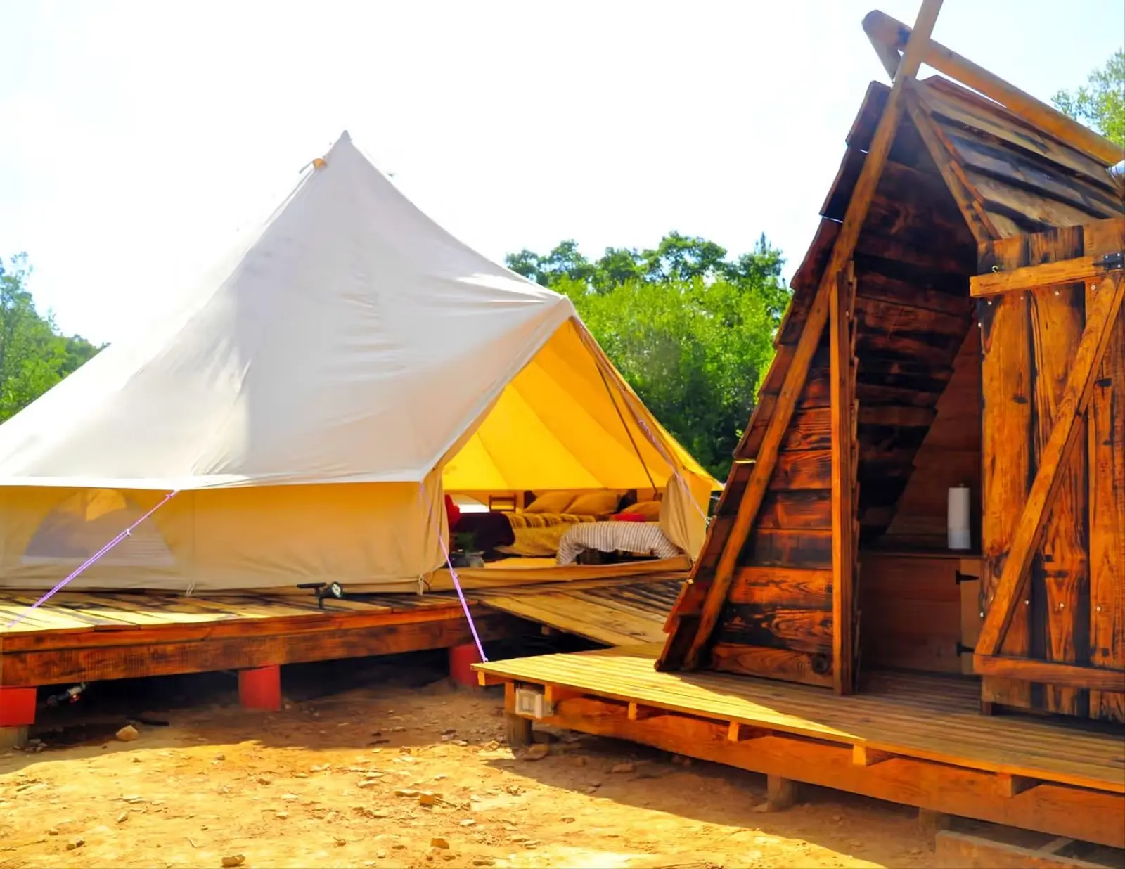 Family Bell Tent on an Organic Farm