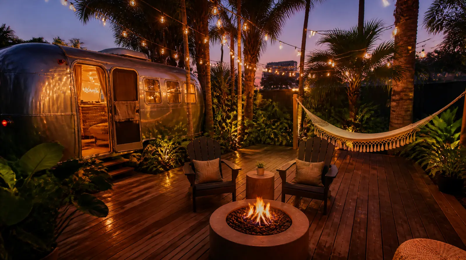 Glamping i Houston – Messina Airstream Oasis — Vintage Glamping in Houston