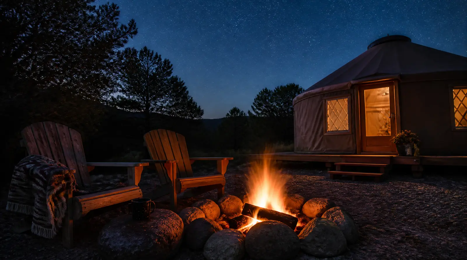 Glamping i Denver – Summit Steam Yurt — Private Sauna, Cold Plunge & Mountain Views Near Denver