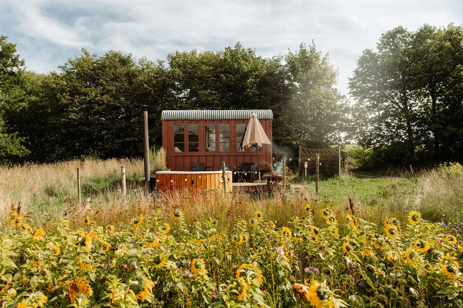 Stuga i Tjele – Luksus skurvognen Sol-flora med udsigt og vildmarksbad – photo 9