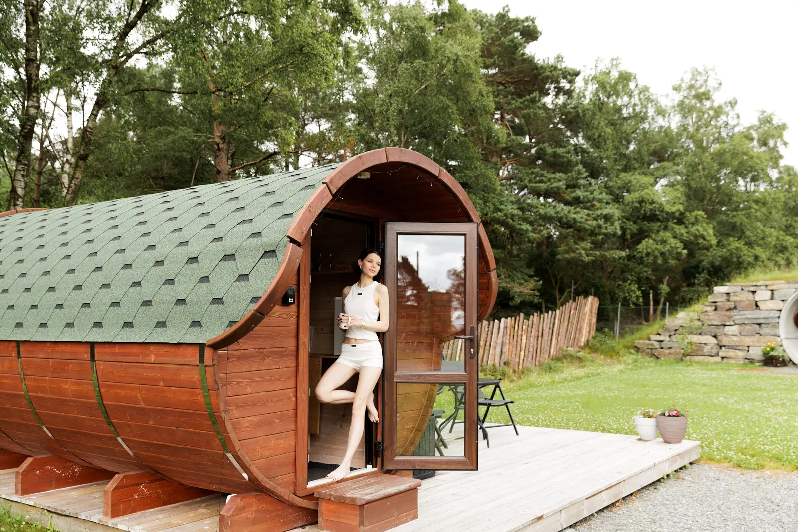 campspace_types.ecological i Hjelmeland – Luxury barrel with forest view