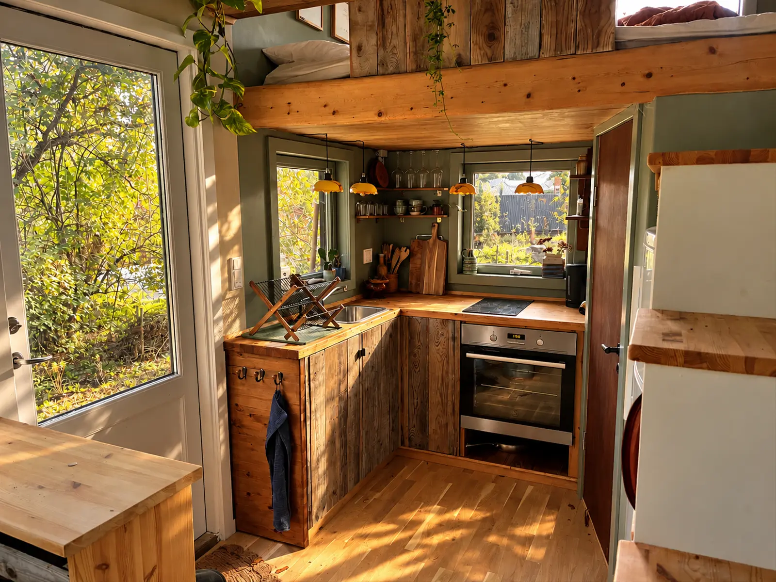 Glamping i Lerbjerg – Tinyhouse i det grønne med sauna