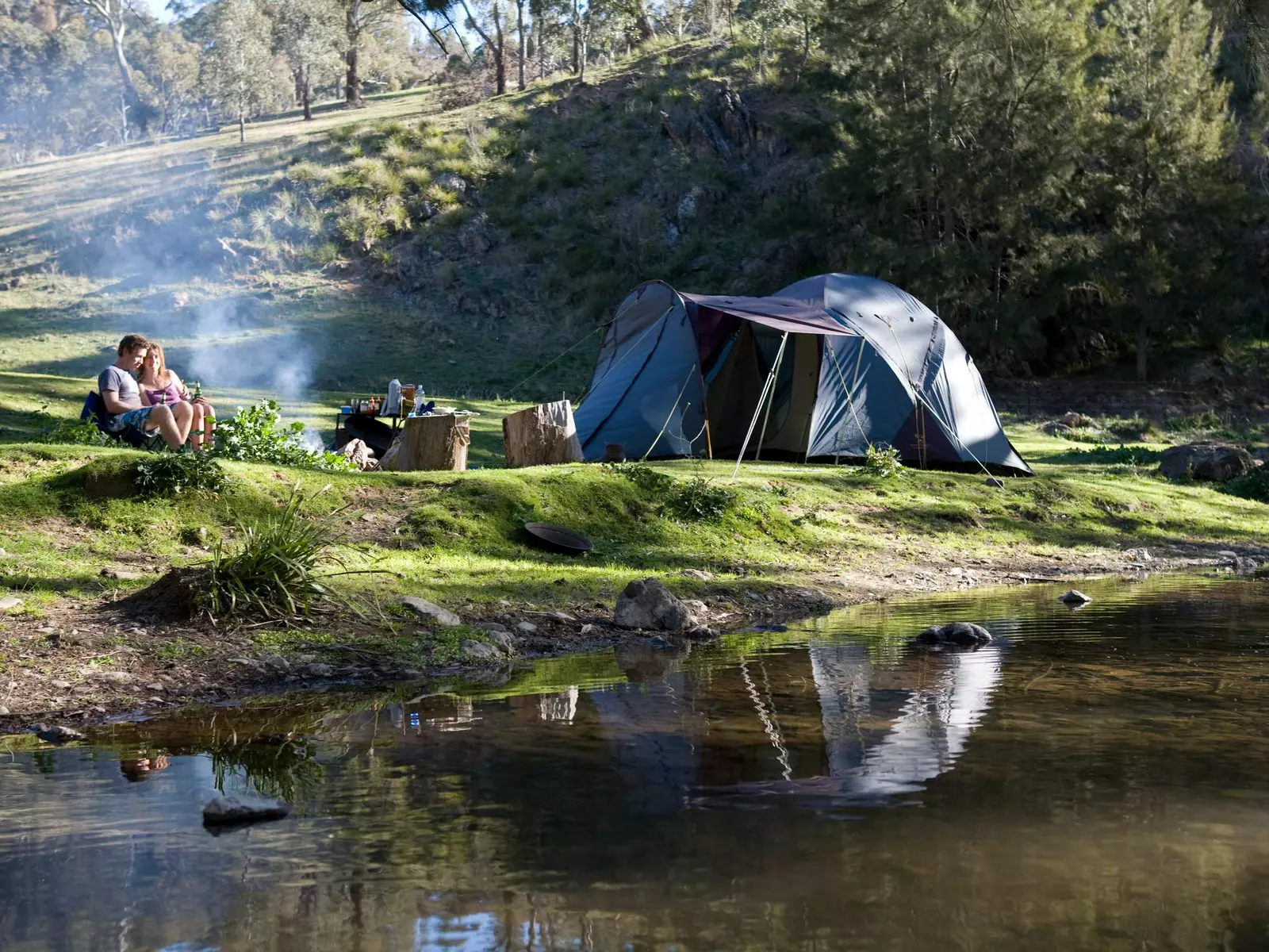 1 VEHICLE CAMPSITE BY THE RIVER, NOT POWERED, NATURAL BUSH CAMPING WITH AMENITIES