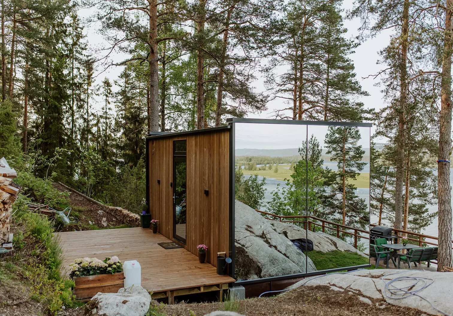Glamping i Fjerdingby – Cabina a Specchio vicino a Oslo