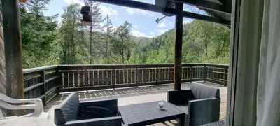 Hytte med tønnebadstue på Bortelid. Hund ok. Robåt. 